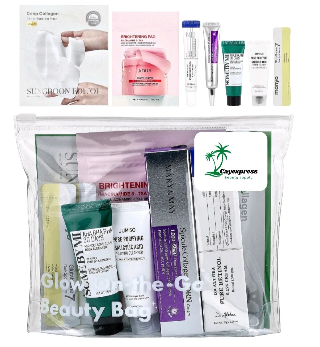 Beauty Bag, Glow On-The - Beauty bags, travel size, 7 piece set