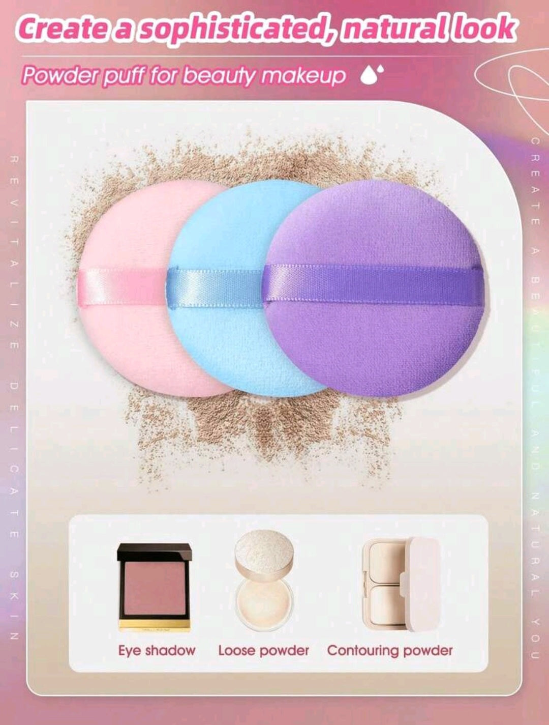 6 Pieces  Portable Soft Colour,  Makeup Puff