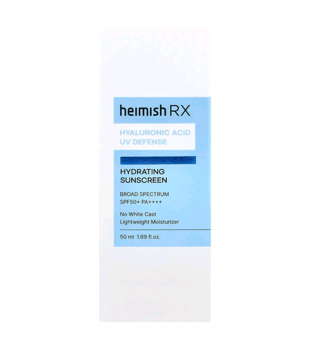 Heimish Hydrating Sunscreen, Hyaluronic Acid UV Defense, SPF 50+ PA++++, 1.69 fl oz (50 ml)