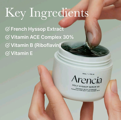Arencia Holy Hyssop serum 30, All Skin Types (50g)