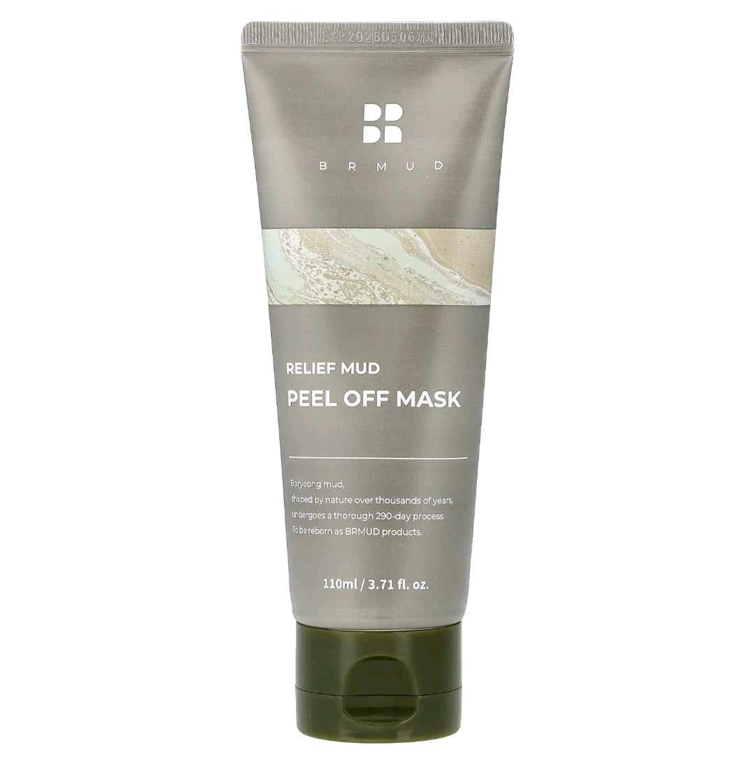 BRMUD Relief Mud Peel Off Beauty Mask, 3.71 fl oz (110ml)