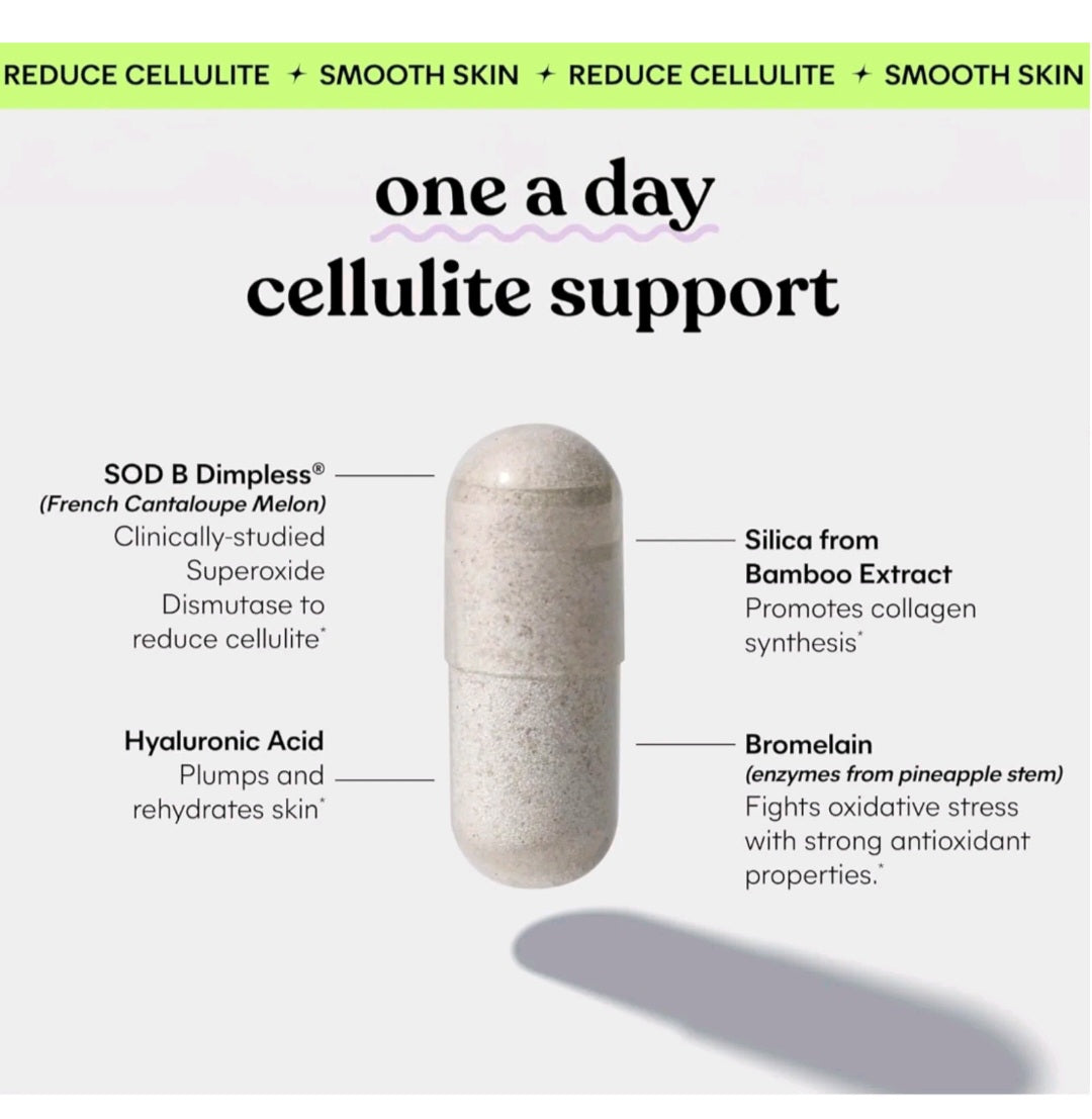 LEMME SMOOTH Cellulite Support & Skin Smoothing Capsules, 30 vegan capsules
