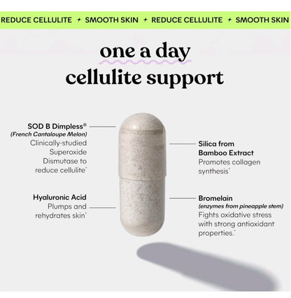 LEMME SMOOTH Cellulite Support & Skin Smoothing Capsules, 30 vegan capsules