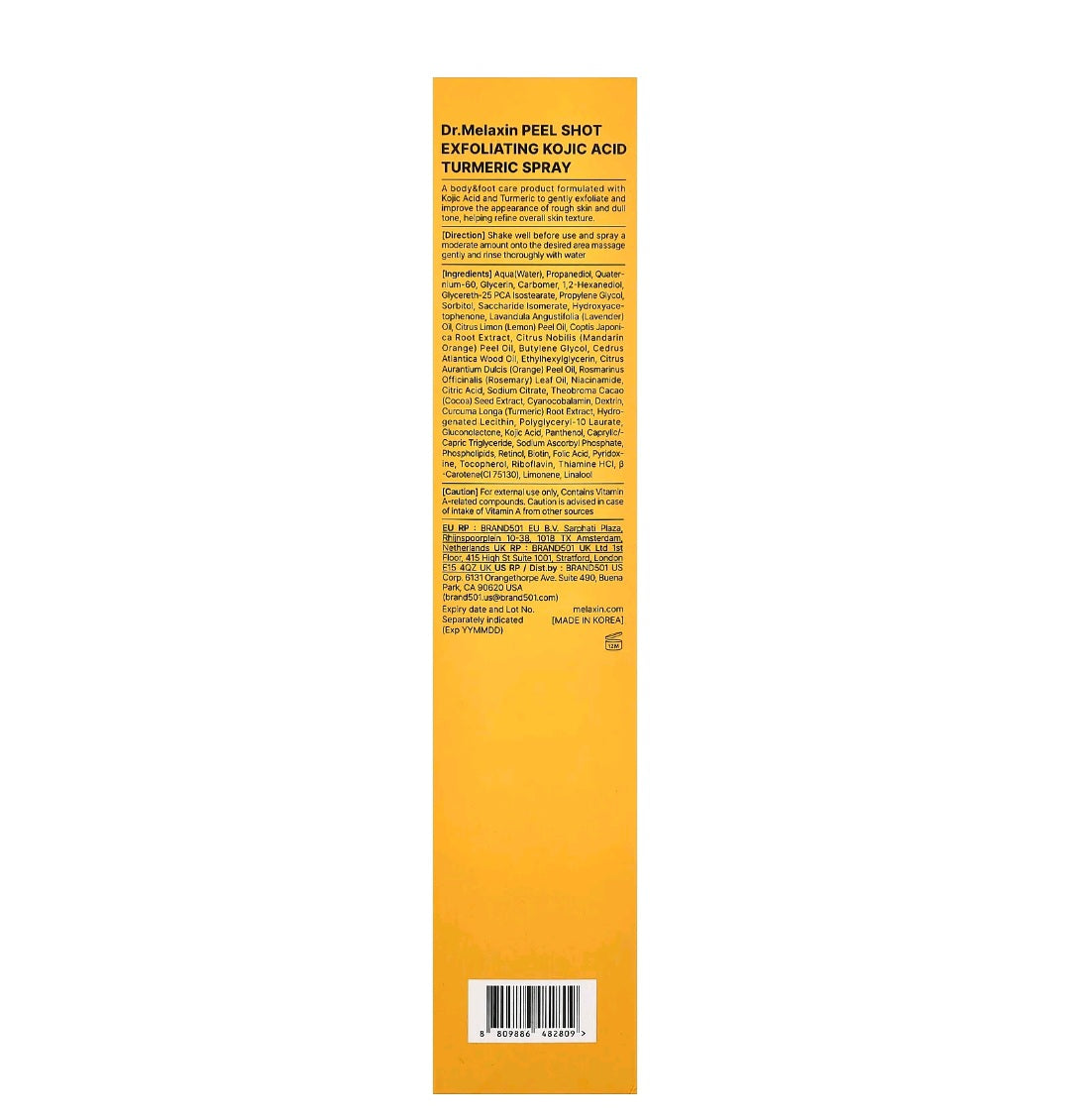 Dr. Melaxin, Peel Shot Exfoliating Kojic Acid Turmeric Spray. 676 fl oz( 200ml)