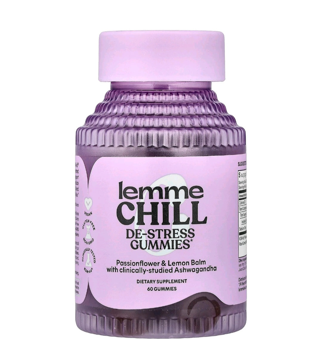 Lemme Chill De-Stress Relief Gummies – 60 Count Mixed Berry