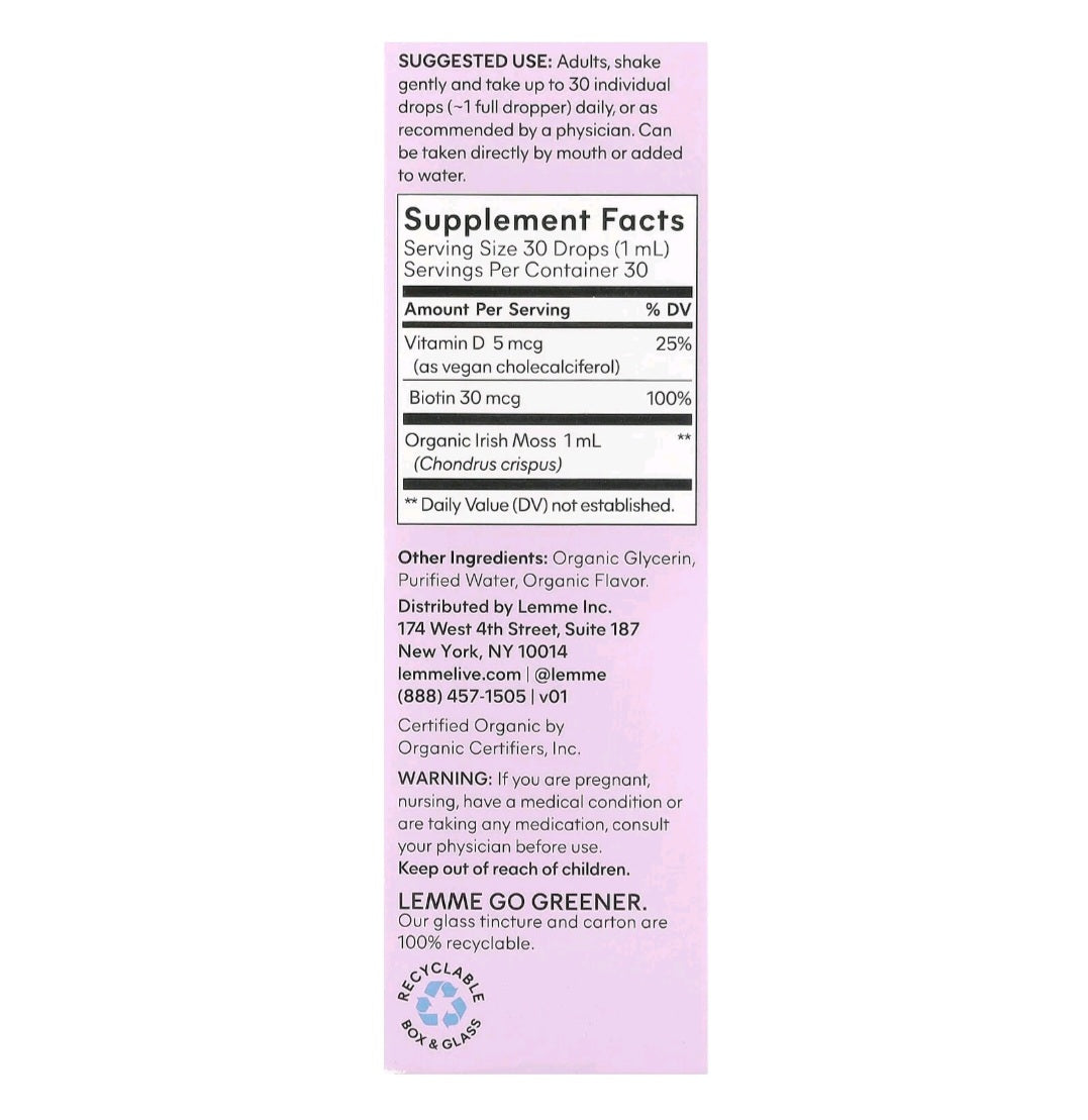 Lemme Sea Moss: Irish Sea Moss Beauty Liquid Drops