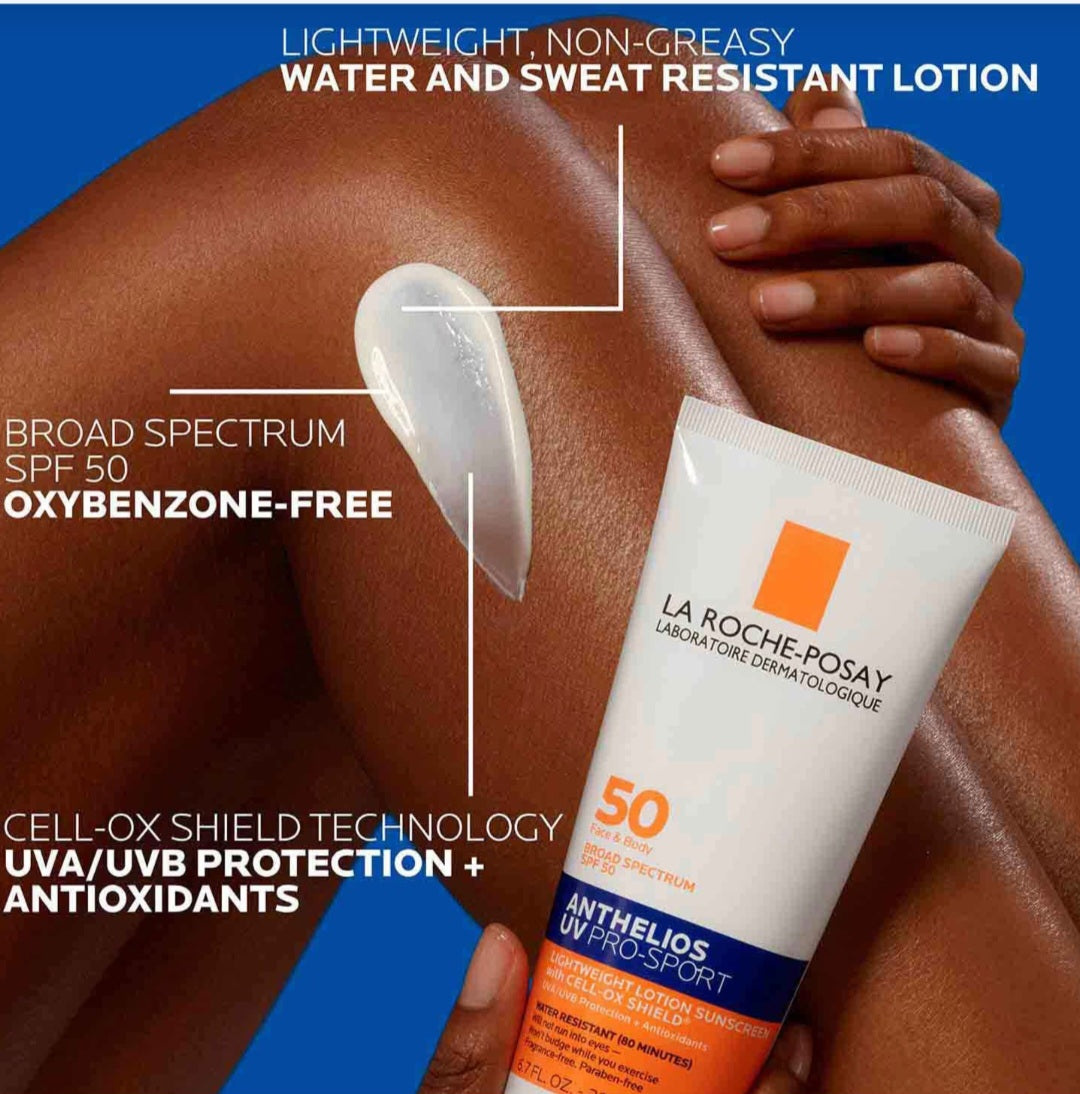 La Roche-Posay,  Anthelios UV Pro-Sport Sweat and Water Resistant Sunscreen Cream SPF 50