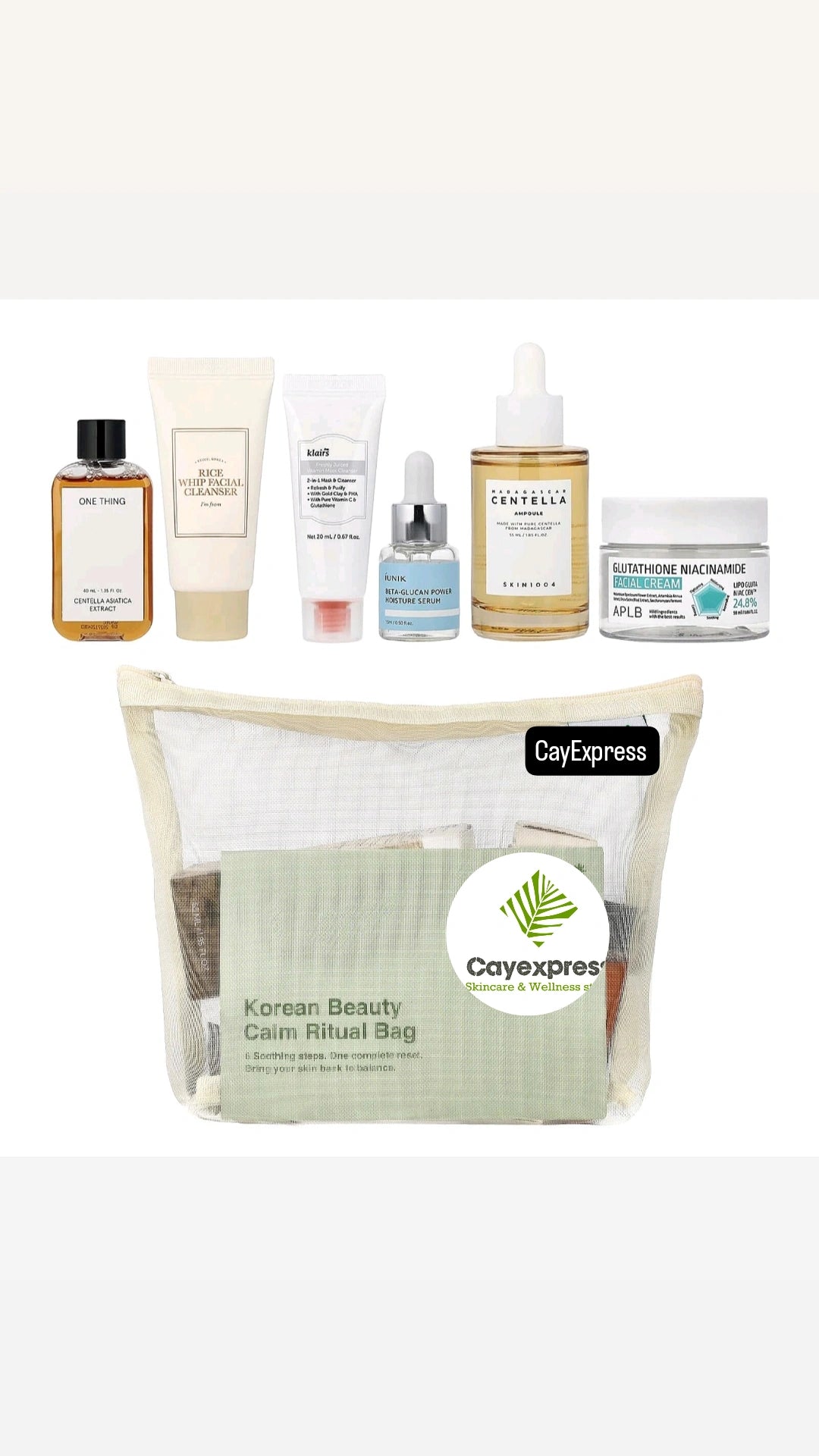 Special Beauty Bag,  Korean Beauty Calm Ritual Bag, 6 piece kit