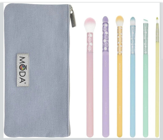 MODA Posh Pastel 7pc Delicate Eye Makeup Brush Kit