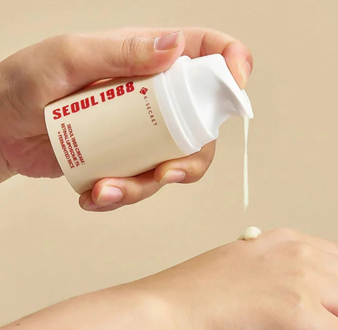 K-SECRET
SEOUL 1988 Cream : Retinal Liposome 1% + Fermented Rice