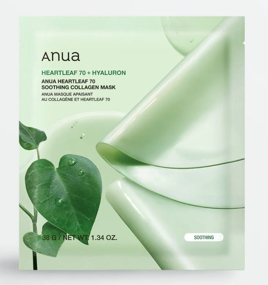 Anua Heartleaf 70 Soothing Collagen Beauty Mask, count 1