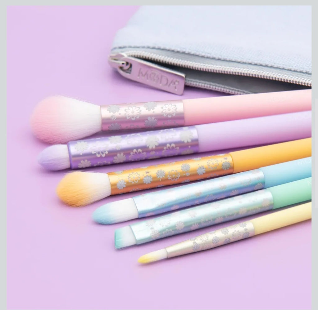 MODA Posh Pastel 7pc Delicate Eye Makeup Brush Kit