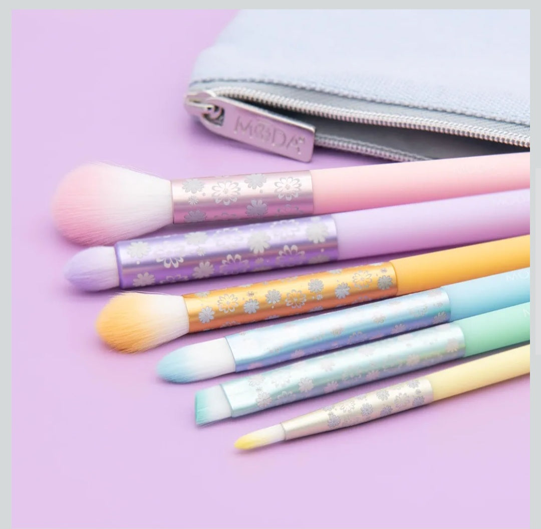 MODA Posh Pastel 7pc Delicate Eye Makeup Brush Kit