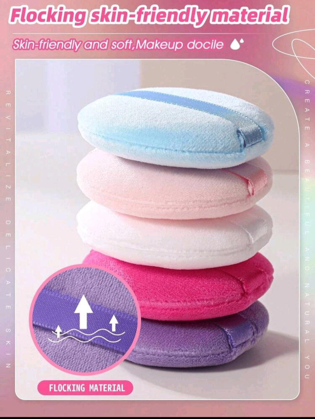 6 Pieces  Portable Soft Colour,  Makeup Puff