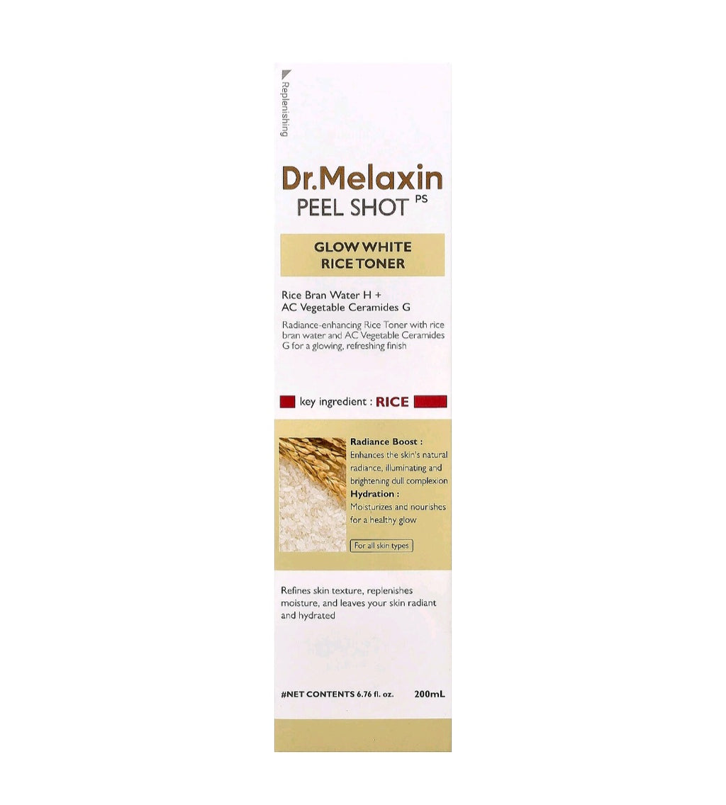 Dr.Melaxin
Peel Shot Glow White Rice Toner 6.76 FL oz ( 200 ml )