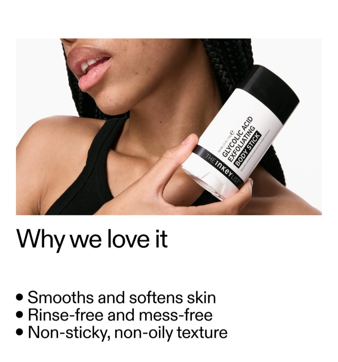 The INKEY List 
Glycolic Acid Exfoliating Body Stick, 1.5 oz