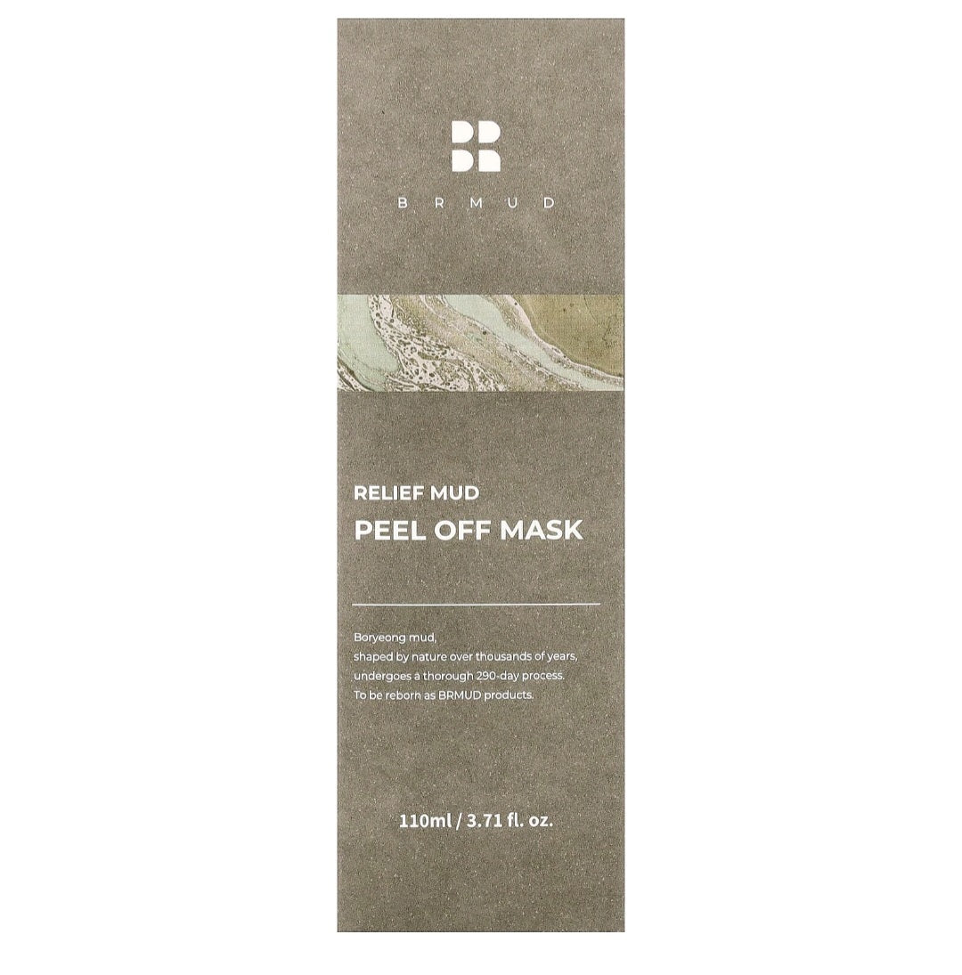 BRMUD Relief Mud Peel Off Beauty Mask, 3.71 fl oz (110ml)