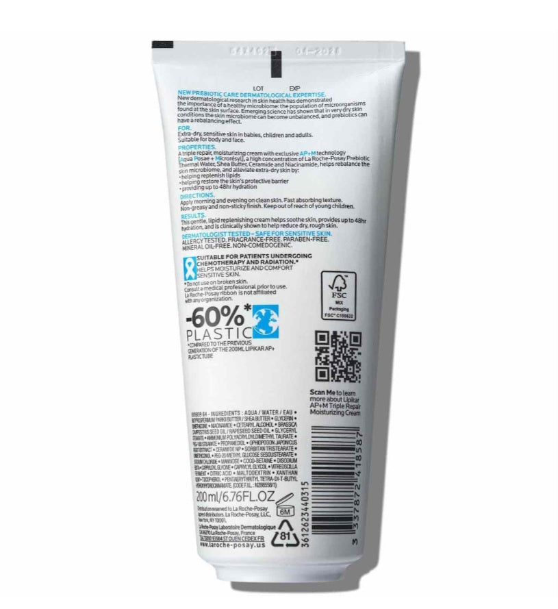 La Roche-Posay Lipikar AP+M Triple Repair Body Moisturizer For Dry Skin