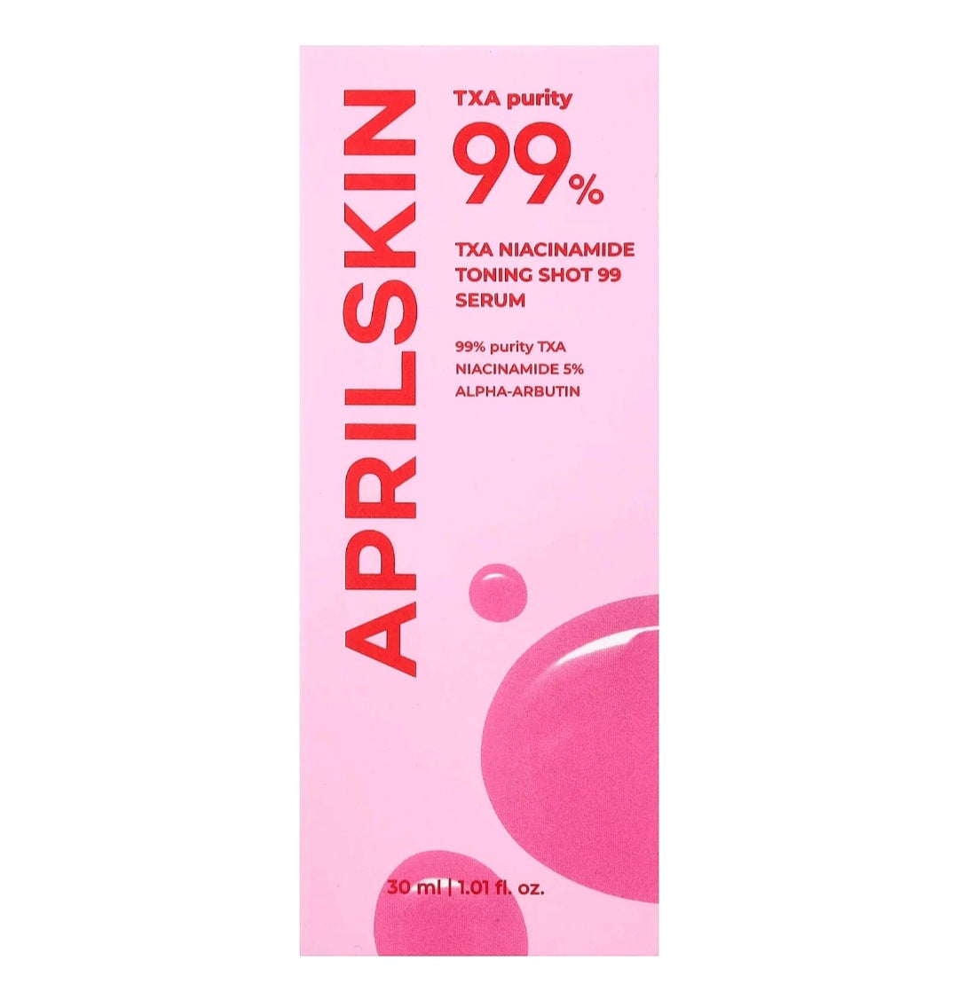 APRILSKIN TXA Niacinamide Toning Shot 99 Serum – 30ml | Spicule-Infused Brightening & Pore Care Serum