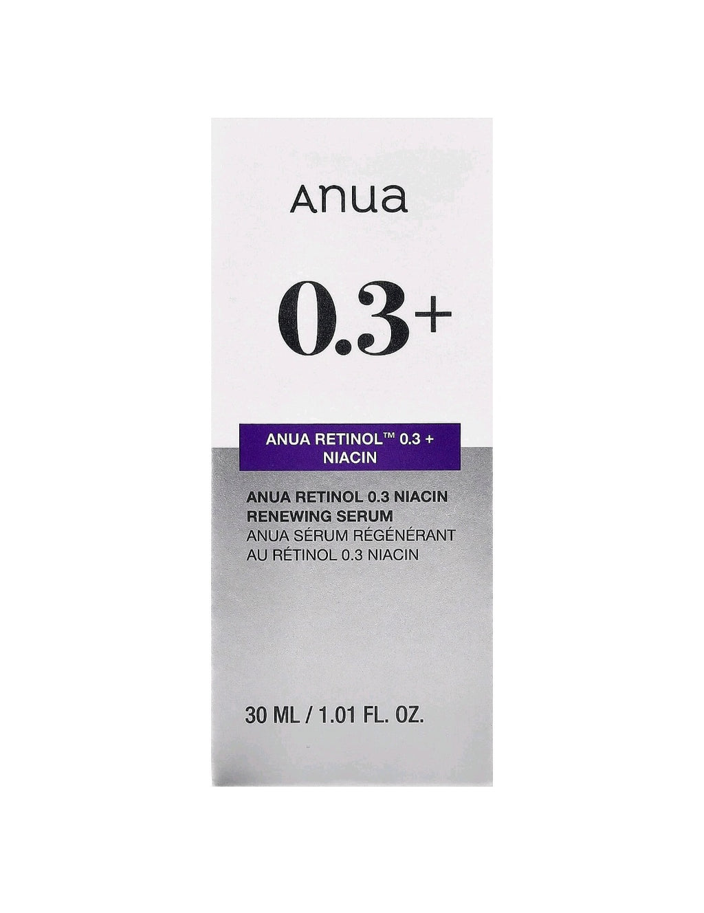 Anua
Retinol 0.3% + Niacin Renewing Serum 1. 01 fl oz (30ml)