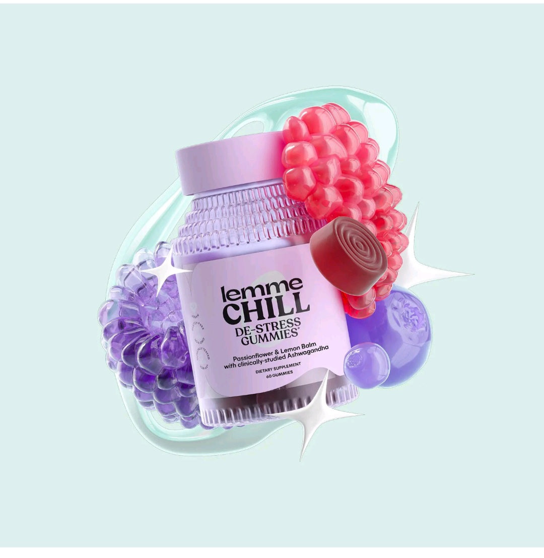 Lemme Chill De-Stress Relief Gummies – 60 Count Mixed Berry