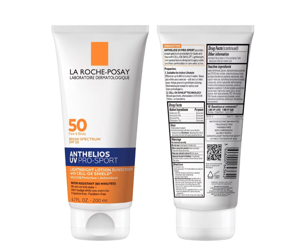 La Roche-Posay,  Anthelios UV Pro-Sport Sweat and Water Resistant Sunscreen Cream SPF 50