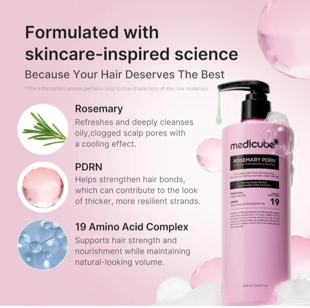 Medicube - Rosemary PDRN Cooling Thickening Shampoo 400ml