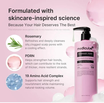 Medicube - Rosemary PDRN Cooling Thickening Shampoo 400ml