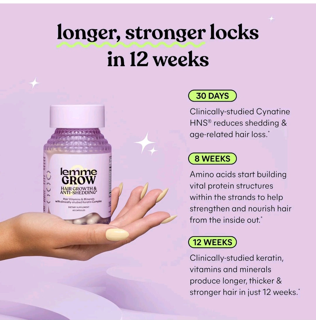 Lemme Grow Hair Growth & Anti-Shedding, 60 Caps