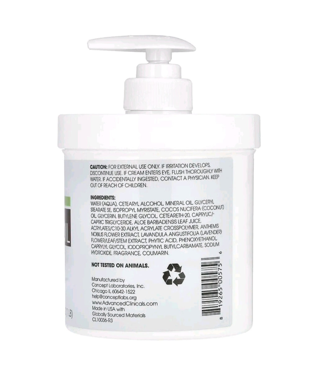 Advanced Clinical's Coconut Oil Moisturizing Cream, 16 oz