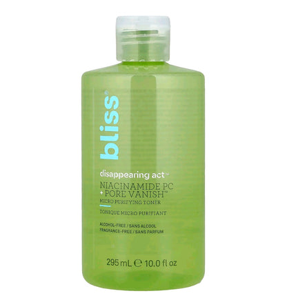 Bliss Disappearing Act Purifying Toner with Niacinamide, 10 fl oz( 295ml)