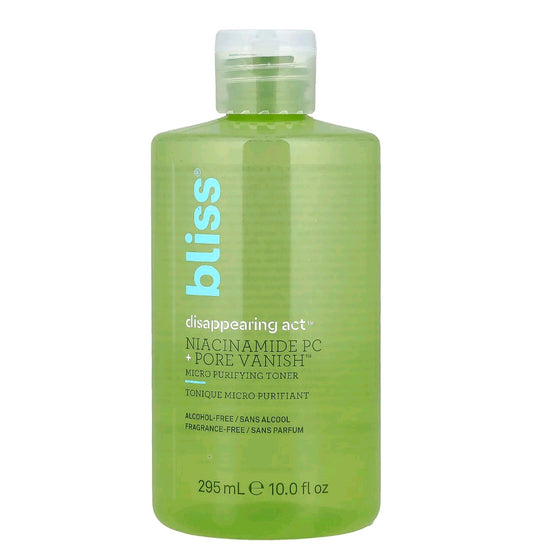 Bliss Disappearing Act Purifying Toner with Niacinamide, 10 fl oz( 295ml)