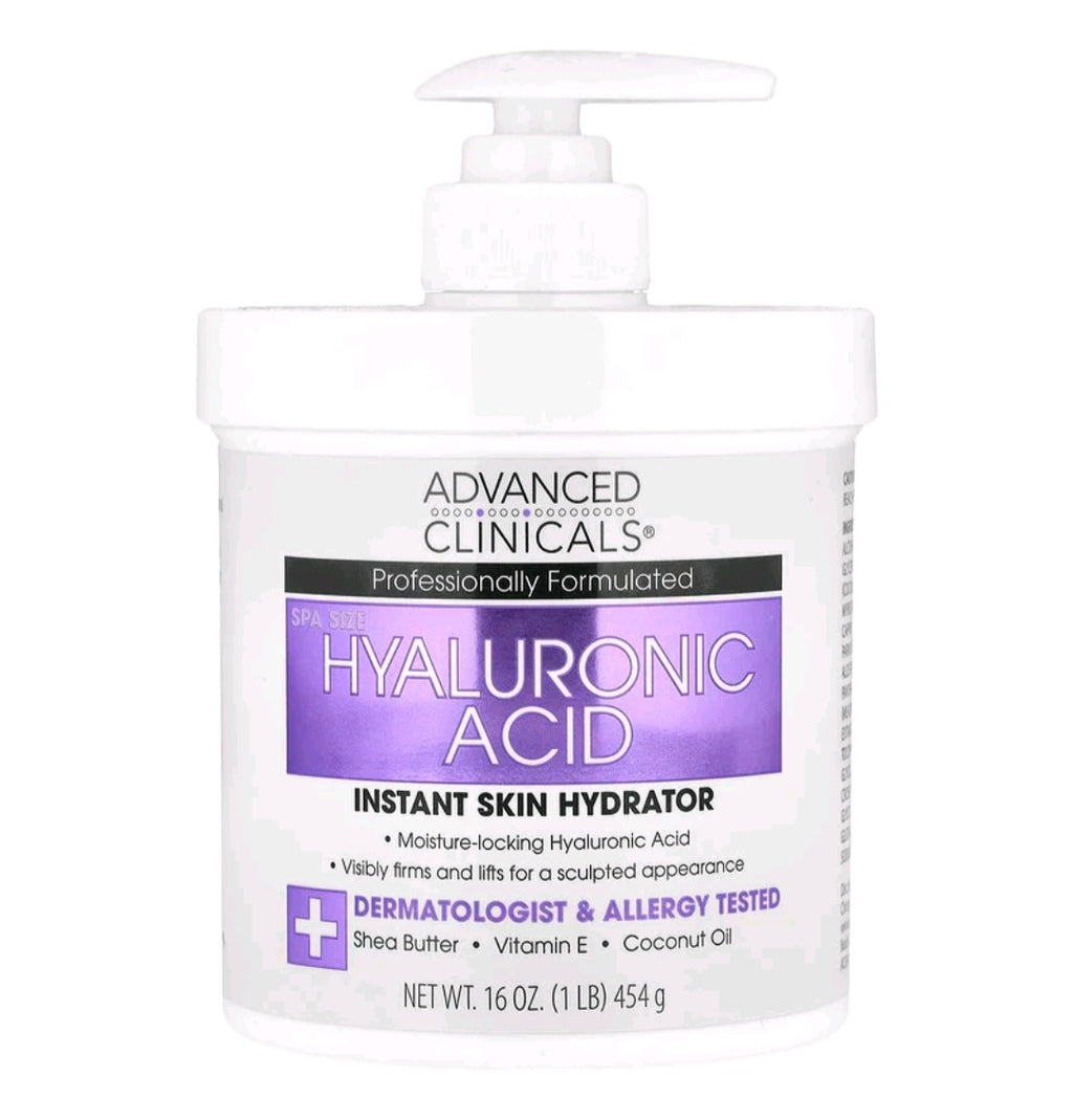 Advanced Clinicals Hyaluronic Acid, Instant Skin Hydrator, 16 oz (454 g)