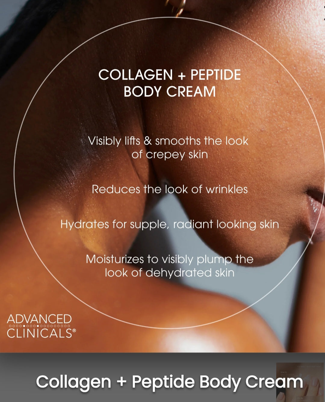 Advanced Clinical's Collagen+ Peptide Firming Body Cream 454g