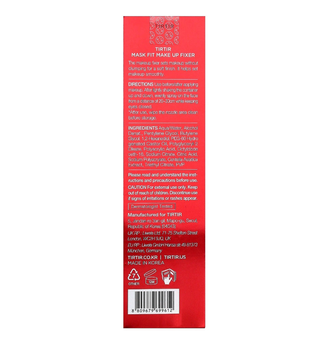TirTir
Mask Fit Waterproof Setting Spray