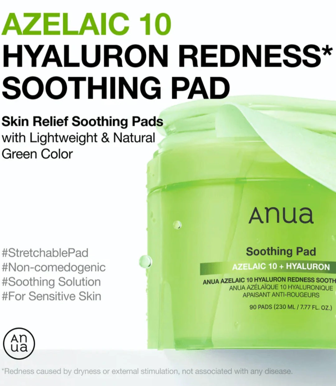 Azelaic 10 Hyaluron Redness Soothing Pad (90 pads)