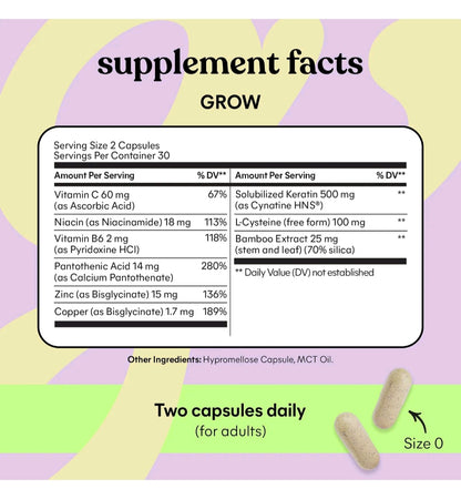 Lemme Grow Hair Growth & Anti-Shedding, 60 Caps