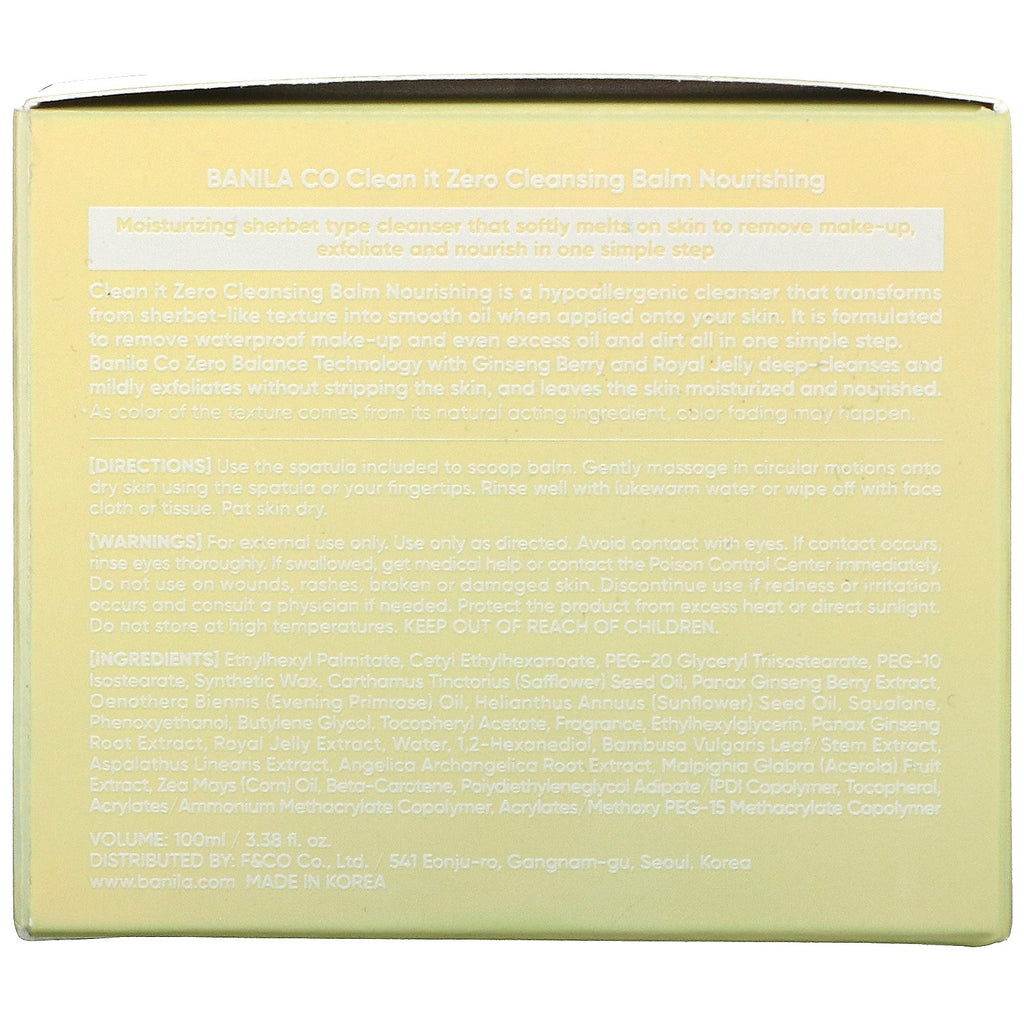 Banila Co., Clean It Zero, Cleansing Balm, Nourishing