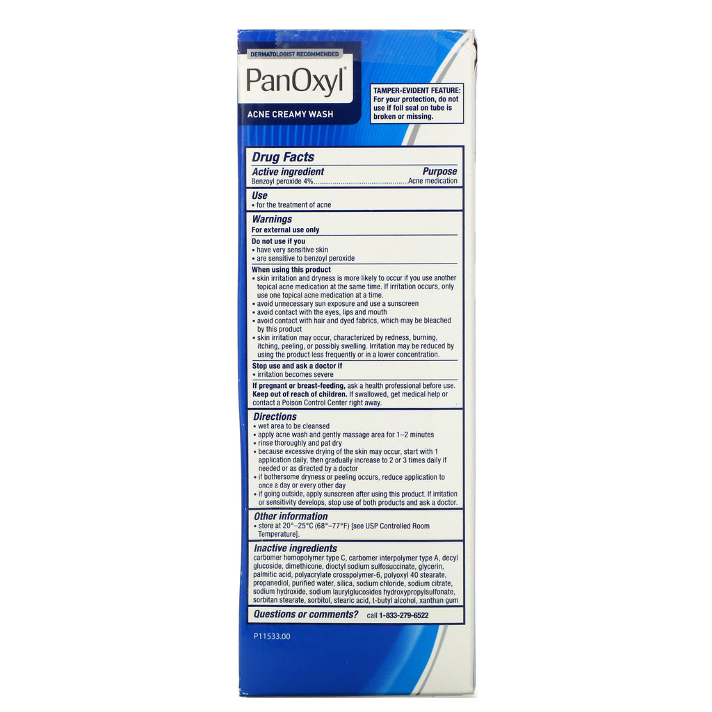 PanOxyl, Acne Creamy Wash