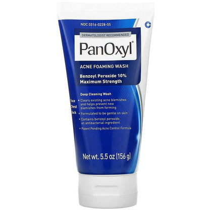 PanOxyl, Acne Foaming Wash, Benzoyl Peroxide 10%