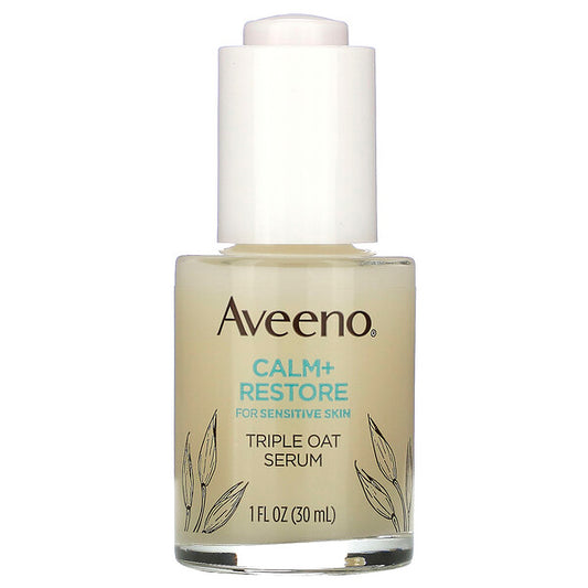 Aveeno, Calm + Restore For Sensitive Skin, Triple Oat Serum