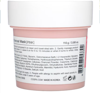 Cosrx, Poreless Clarifying  Charcoal Mask Pink