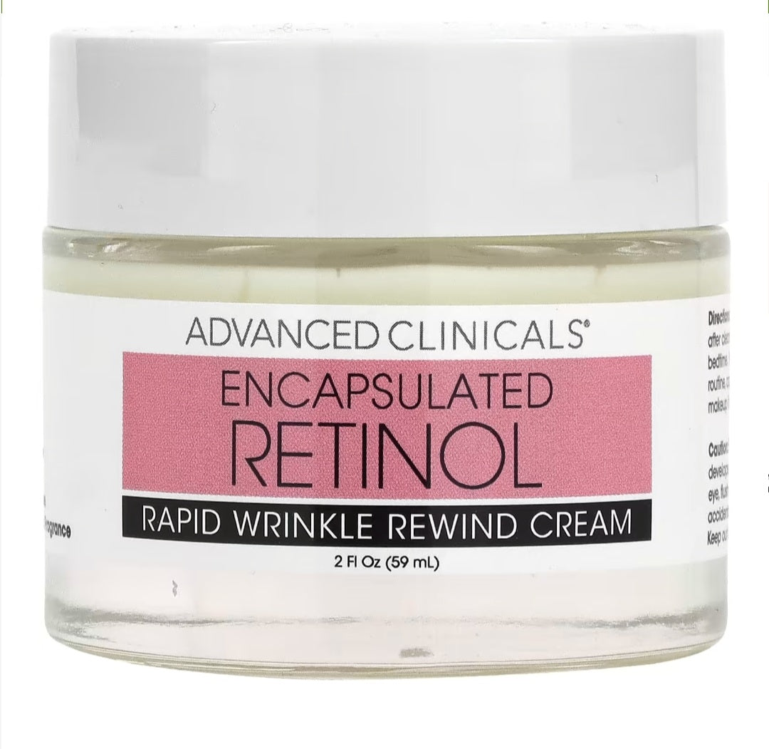 Advanced Clinicals, Encapsulated Retinol, Rapid Wrinkle RewindCream