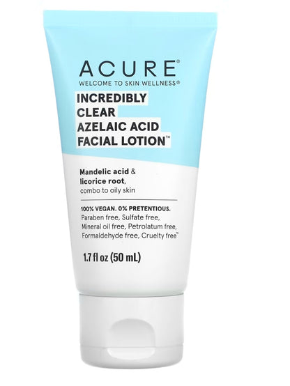 Acure, incredibly Clear Azelaic Acid Facial Lotion
