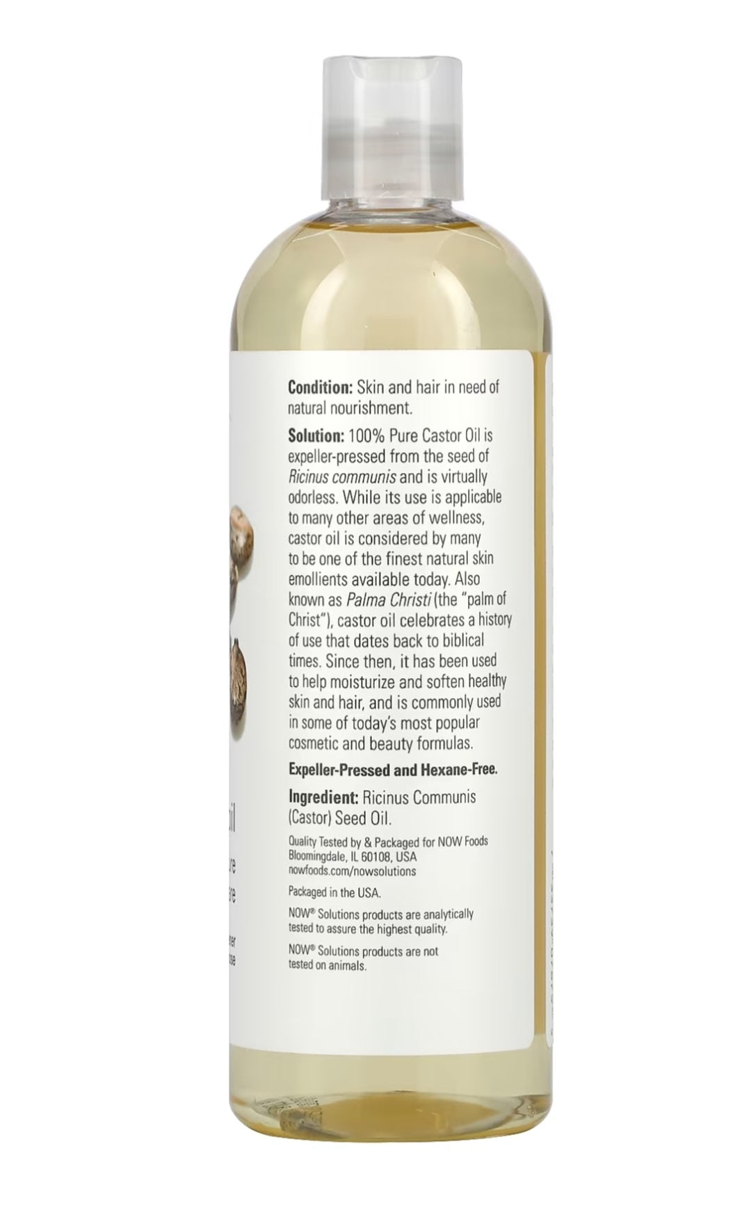 NOW Foods, Solutions, Castor Oil, 16 fl oz (473 ml)