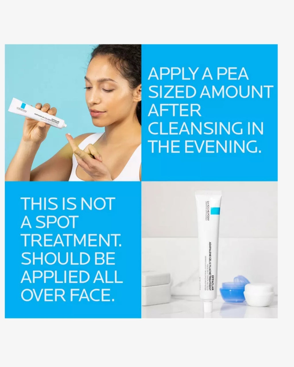 La Roche-Posay, Effaclar Adapalene Gel 0.1% Topical Retinoid Acne Treatment