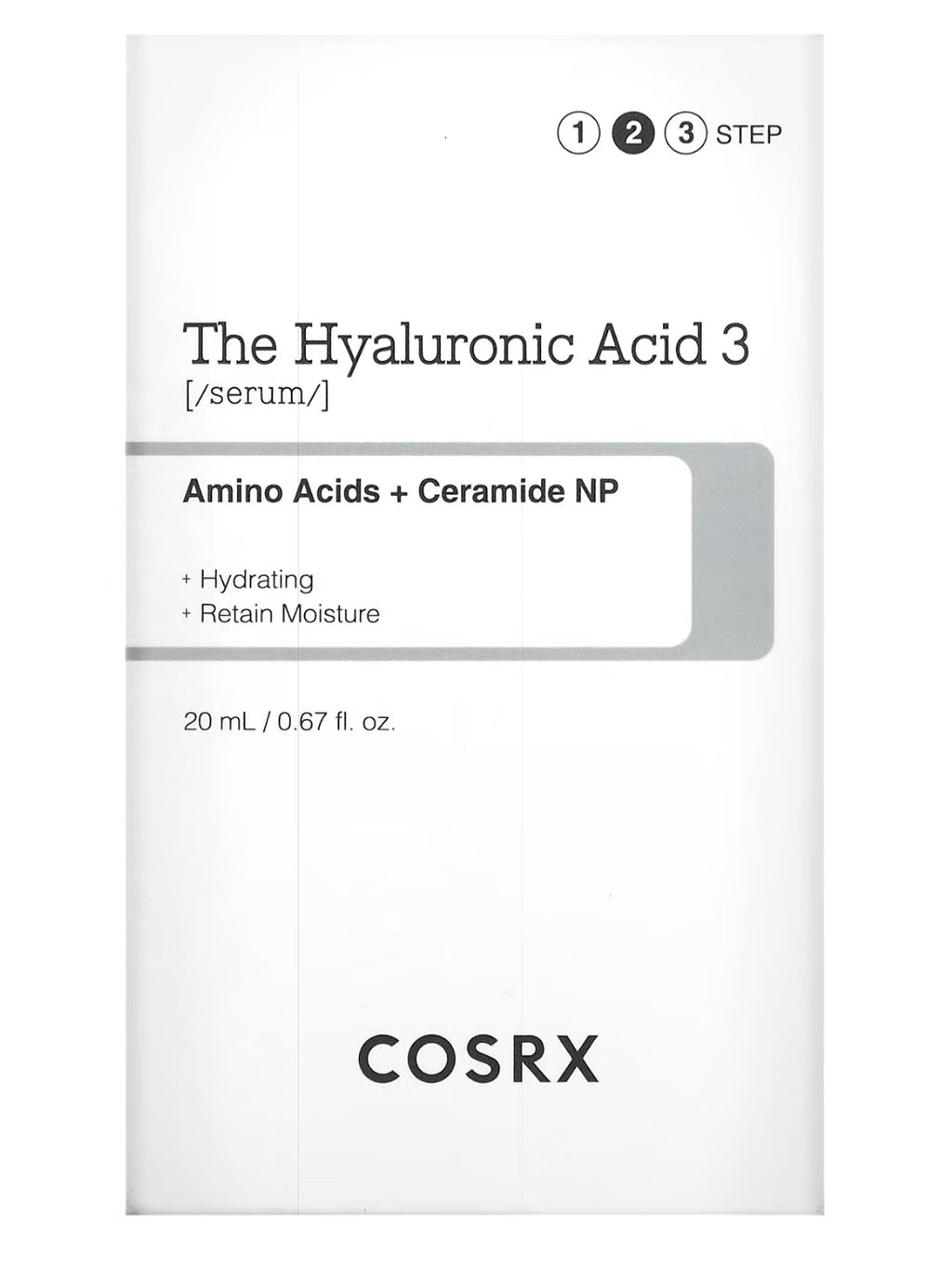 Cosrx, The Hyaluronic Acid 3 Serum, 0.67 fl. oz. 20 ml