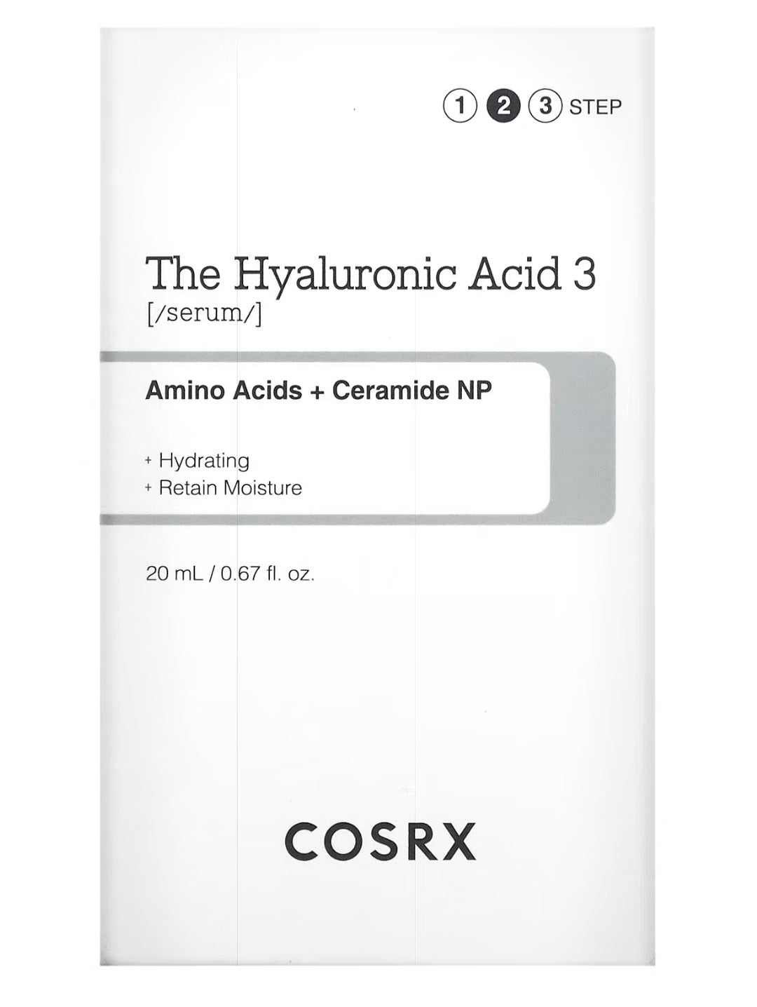 Cosrx, The Hyaluronic Acid 3 Serum, 0.67 fl. oz. 20 ml