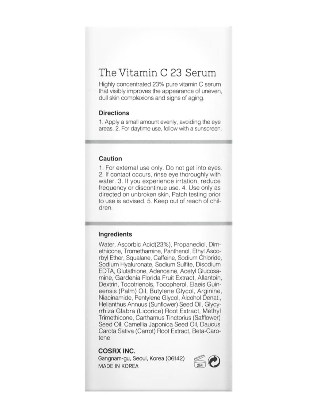 Cosrx, The Vitamin C 23 Serum, 0.7 oz (20 g