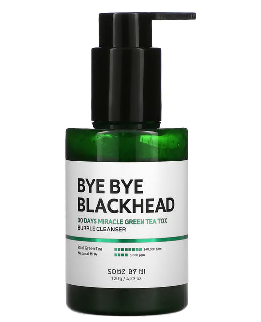 Some By Mi, Bye Bye Blackhead, 30 Days Miracle Green Tea Tox, Bubble Cleanser, 4.23